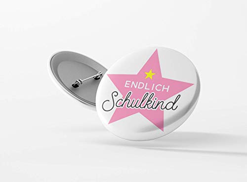 3er Set Schulkind 2022 Buttons Girls Boys zur Einschulung Zuckertüte 59mm Ansteck-Pin