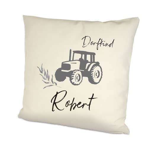 personalisiertes Kissen Traktor Dorfkind Traktor-Fans Dorffrauen Landfrauen Landwirte