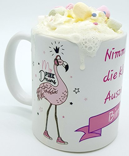 Kinderlampenland Kilala personalisierte Tasse Cooler Flamingo in Chucks lustig mit Wunschnamen Spruch Kaffeetasse Teebecher Geburtstag