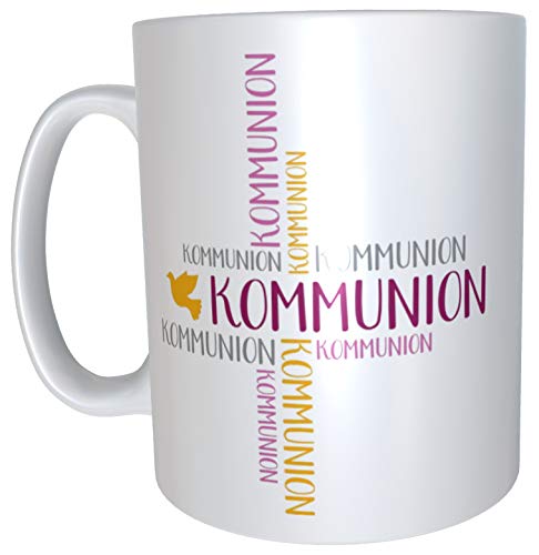 Kilala Tasse Kommunion Wunsch-Name Erstkommunion christlicher Spruch Gottes Segen Tee Becher inkl. Geschenk-Verpackung