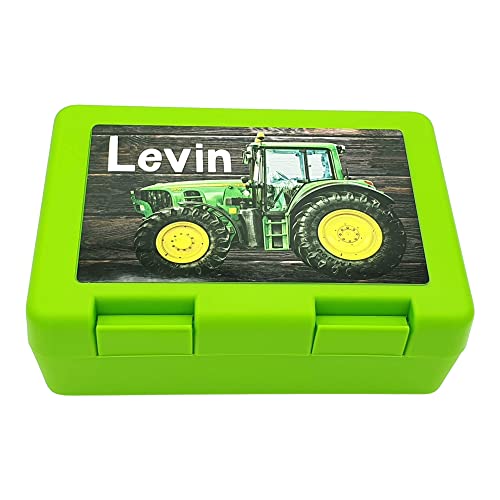 Brotdose Traktor mit Wuschnamen personalisiert, Trecker, Landwirt, Brotzeitbox, Lunchbox, Kita, Schule, Brotbüchse
