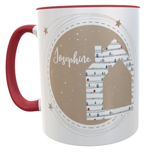 Weihnachts-Tasse Sternenzauber mit Name Geschenk Überraschung Kaffeebecher Sterne