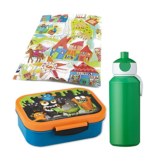 Kinder-Brotdose Lunchbox Butterbrotdose Trinkflasche Frühstücksbox Brotbox Kiga Schule