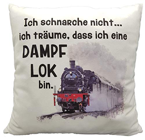 KiLaLa Anti-Schnarch-Kissen Lokomotive Dampflok mit Spruch