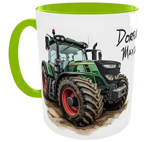 Kilala Traktortasse Dorflegende Trecker mit Wunschname Traktor Geschenk Kaffeebecher Bauern