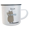 Emaille-Tasse Bär Kaffeebecher Wetterbär Campingbecher Teebecher