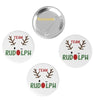 Set Buttons Team Rudolph Weihnachten 59mm Ansteck-Pin Anstecker