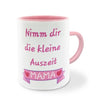 Kilala Kaffeetasse für Mama mit Flamingos und Herzen in Rosa zum Muttertag oder Geburtstag Henkeltasse für die Kaffeepause