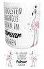 Geburtstagstasse | Cooler Flamingo in Chucks | Februar | Kaffeetasse für die beste Freundin, Kollegin | Geburtstagsgeschenk für Flamingo-Fans | Happy Birthday-Tasse | Für Kaffee,Glühwein,Punsch, Tee