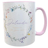 Tasse zur Jugendweihe Geschenkidee Becher Mug Teenager (Wildblumenkranz Tupfen/rosa)