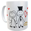 personalisierte Tasse zur Hochzeit mit Namen Datum Hochzeitspaar Braut Bräutigam