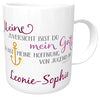 Kilala Tasse Konfirmation Namen Anker Spruch Geschenk Konfirmand evangelisch Kirche Teetasse Becher Mädchen Junge