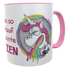 Freche Büro-Tasse kotzendes Einhorn lustiger Spruch Ich bin so gut drauf ich könnte KOTZEN. Unicorn Tee Kaffee Becher