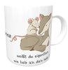 Kilala Personalisierbare Tasse zum Valentinstag mit Namen und Aufdruck: Weißt du eigentlich, wie lieb ich dich hab? Spülmaschinengeeignet