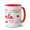 Kinderlampenland Tasse Namenstasse Valentinstag Ich Liebe Dich mit Wunschname,Valentinstag, Verliebt, Verlobt, Ehefrau,