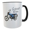 Tasse mit Moped-Motiv Simson - Tolles Geschenk für Mofa-Führerschein jugendliche Mädchen Jungen -Besitzer DDR