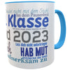 Kinder-Tasse, Becher Schulkind Erstklässler ABC Schützen 2023 Geschenkidee zur Einschulung, Zuckertüte, Schultüte, 1. Klasse, Mädchen oder Jungen inkl. Geschenkverpackung