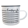 Emaille-Tasse Heimathafen mit Anker Kaffeebecher Campingbecher Becher