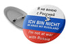 Set Buttons "Ich bin nicht im Krieg mit Russland - Я не воюю с Россией - I'm not at war with Russia" Anti-Kriegs-Button Friedens-Statemet