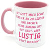 Kilala Kaffeebecher Einhorn-Diva lustiger Spruch Als Gott Mich Schuf. Kaffeetasse aus Keramik, Einhorn Tasse, Büro Tasse, 300ml