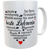 Abschiedsgeschenk Lehrer Tasse Lehrerin Schule Spruch Kaffeebecher