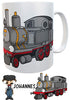 Kindertasse Eisenbahn Dampflok mit Wunschname - personalisierte Henkeltasse Lokführer Becher Kindergarten Geschenk