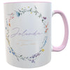 Tasse zur Jugendweihe Geschenkidee Becher Mug Teenager (Wildblumenkranz rosa)