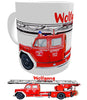 Kilala Kaffee-Tasse Feuerwehrauto Magirus mit Namen des Feuerwehrmanns Feuerwehr Kaffeebecher Vereinsgeschenk