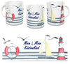 Kinderlampenland Tasse Moin Moin Küstenkind Kaffeebecher Maritim Segelschiff Leuchtturm