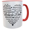 Tasse allerbeste Oma Herz Liebe Kaffeetasse Teetasse Geschenkidee